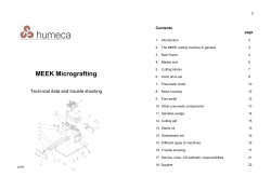 Technical data MEEK