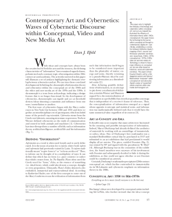 Contemporary Art and Cybernetics: Waves of Cybernetic
