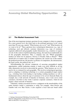 Assessing Global Marketing Opportunities