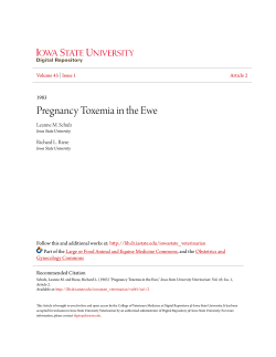 Pregnancy Toxemia in the Ewe - Iowa State University Digital