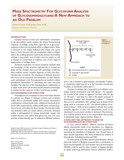 MASS SPECTROMETRY FOR GLYCOFORM ANALYSIS OF