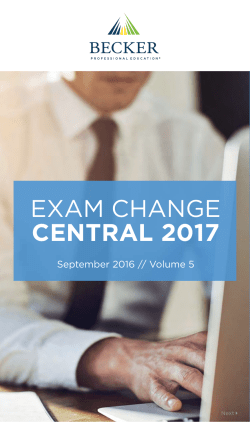 exam change central 2017 - Becker Professional Education
