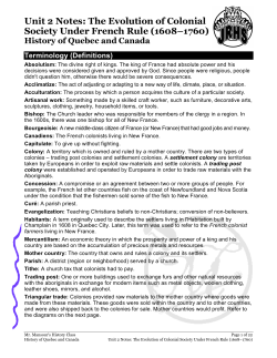 Unit 2 notes - Mansour, M.