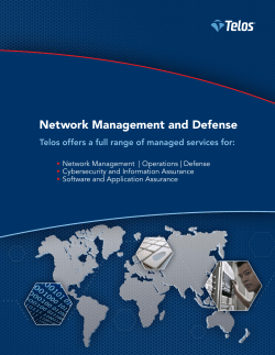 Network Management and Defense