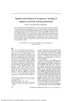 Spatial and temporal frequency tuning of pattern-reversal