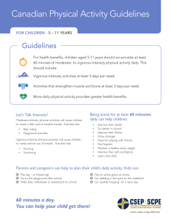 Canadian Physical Activity Guidelines
