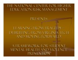 The National Center for Higher Education Risk Management