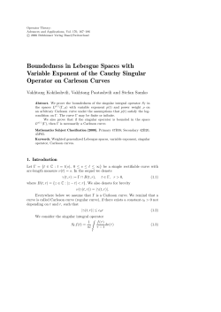 Boundedness in Lebesgue Spaces with Variable Exponent of