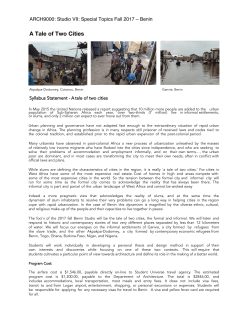 Benin Studio 2016 revised May 1 - Studio Abroad