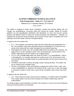 ILS Competition Manual - Technical Bulletin 2