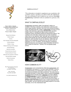 WHAT IS OMPHALOCELE? HOW COMMON IS IT?