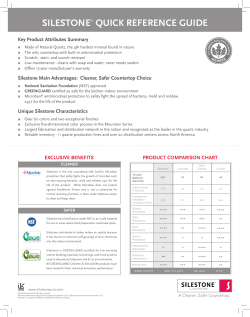 SILESTONE&reg; QUICK REFERENCE GUIDE