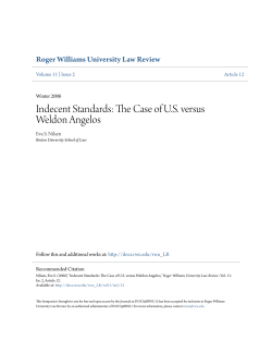 Indecent Standards: The Case of US versus Weldon