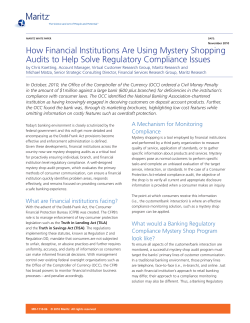 How Financial Institutions Are Using Mystery Shopping
