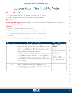 The Right to Vote - NCLR Repository Home