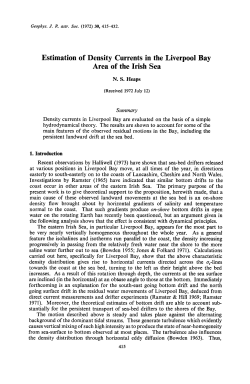 Estimation of Density Currents in the Liverpool Bay Area of the Irish