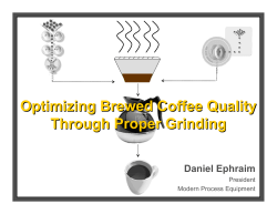 Optimizing Brewed Coffee Quality Through Proper Grinding