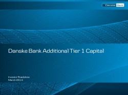Danske Bank Additional Tier 1 Capital