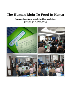 The Human Right To Food In Kenya