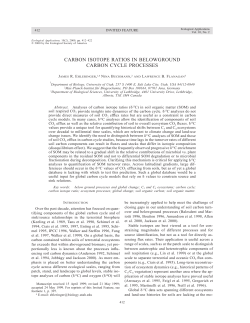 CARBON ISOTOPE RATIOS IN BELOWGROUND CARBON CYCLE