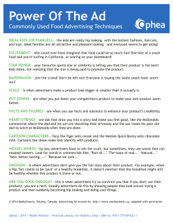 FLTD Gr4-8 Power of Ad Common Advertising Techniques NEW