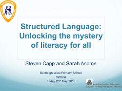 Structured Language: Unlocking the mystery of literacy for all