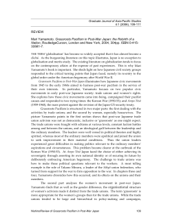 REVIEW Mari Yamamoto. Grassroots Pacifism in Post
