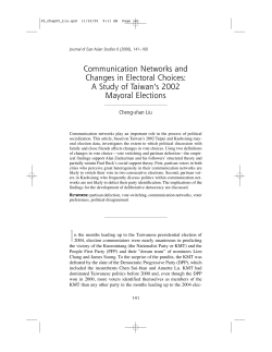 Communication Networks and Changes in Electoral Choices: A