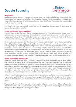 Double Bouncing - British Gymnastics