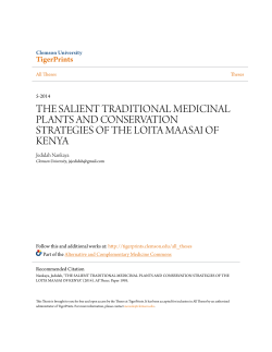 the salient traditional medicinal plants and conservation