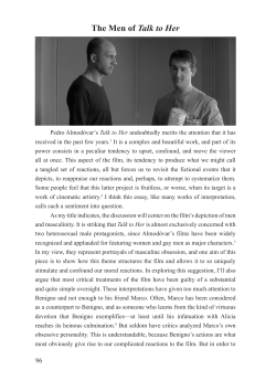 The Men of Talk to Her - Yale Philosophy Department