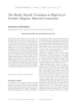The Brittle&ndash;Ductile Transition in High-Level