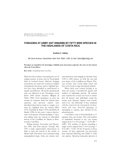 FORAGING AT ARMY ANT SWARMS BY FIFTY BIRD SPECIES IN