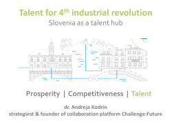 Talent for 4th industrial revolution