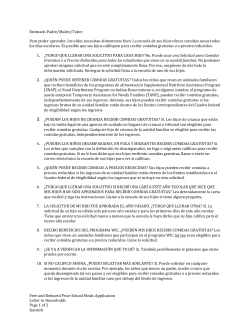 Free and Reduced Price School Meals Application Letter to