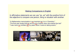 Comparatives