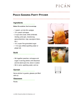 Peach Sangria Party Pitcher PeachFest Recipe