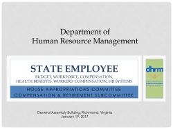 STATE EMPLOYEE Workforce, Compensation, Health Insurance