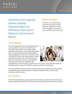 CASE STUDY SharePoint 2013 Upgrade Delivers Globally