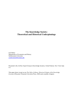 The Knowledge Society - United Nations Information Centres