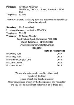 November - Union Church Hunstanton