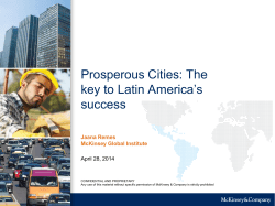 Prosperous Cities: The key to Latin America`s success