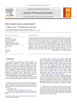 Price-based return comovement - Emory Goizueta Business School