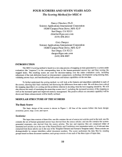 FOUR SCORERS AND SEVEN YEARS AGO:The Scoring Method