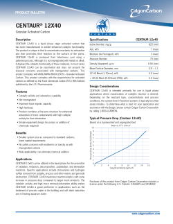 Catalytic Carbon Media (Spec Sheet)