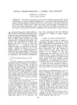 SPATIAL REORGANIZATION: A MODEL AND CONCEPT1