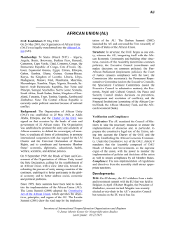 african union (au) - Nuclear Threat Initiative