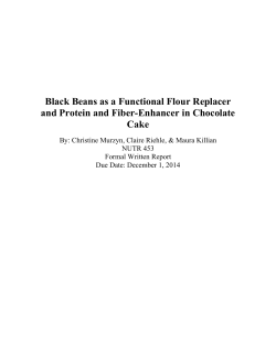 Black Beans as a Functional Flour Replacer and Protein and Fiber