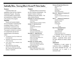 Leadership Selma...Training Selma`s Current