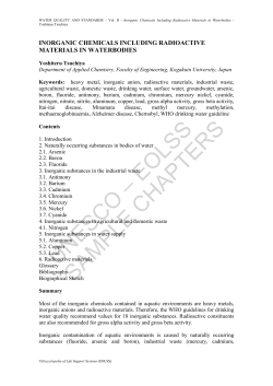 Inorganic Chemicals Including Radioactive Materials in
